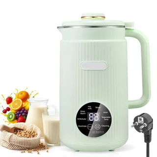 Nussmilchmaschine, 1200ml Automatische Sojamilch Maschine mit Selbstreinigung, 8-in-1 Pflanzenmilchbereiter mit Timer, Nussmilch Maschine für Hafermilch, Mandelmilch, Sojamilch und Saft (Grün)