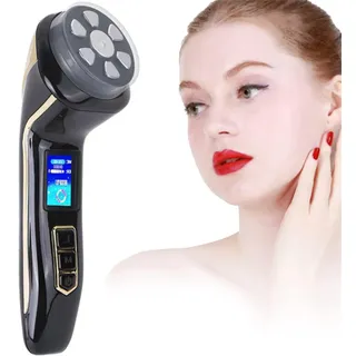 HiFu Mini-Beautyinstrument, 4-in-1 RF-Gesichts-Massagegerät, Kavitations-Massagegerät, Antifalten-Gesichtsgerät mit Mikrostrom