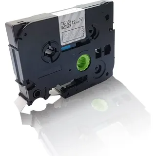 Print-Klex Schriftband kompatibel kompatibel mit Brother P-Touch H100 P-Touch H100LB P-Touch H100R P-Touch H100Series P-Touch H 105 WN weiß auf Tr...