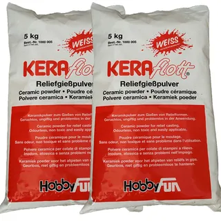 KERAflott Reliefgießpulver weiß 10 kg Sack, Erwachsene (2 x 5kg)