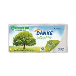 Danke Toilettenpapier 3-lagig 8 Rollen