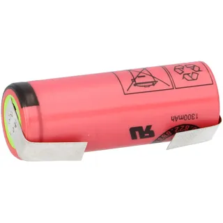 Panasonic Akkuman.de Sanyo UR18500Y 1300mAh Li-ion Akku mit U-Lötfahne Akku