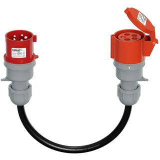 AFYEEV CEE Adapter 32A Stecker Auf 16A Kupplung, 3-Phasig, 400V, CEE 32A Stecker-CEE 16A Buchse Adapter, Adapter 32A Auf 16A, Schutzart IP44