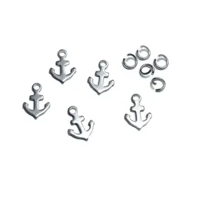 Charms Anker 12mm aus Edelstahl 5 Stück
