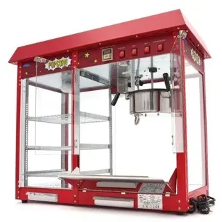 MAXIMA Popcornmaschine - 150gr - mit Warmhaltevitrine