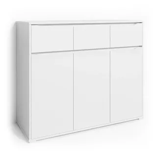 Vicco Kommode Ruben, Weiß 120 x 101 cm mit Schubladen