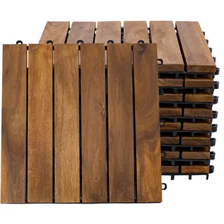 ETC Shop Holzfliese Akazie 30 x 30 cm 9 St.