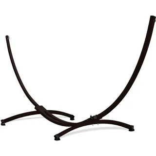 Potenza Gestell Outdoor Hängemattengestell XXL 365cm, 220kg I Gestell für Hängematten, Rahmen aus Stahl wetterfest (Braun)
