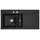 links Einbau-Küchenspüle Keramik pure black Excenterbetätigung 1000 x 510 mm