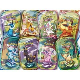 Pokémon Pokémon-Sammelkartenspiel: Mini-Tin-Box Prismatische Entwicklungen (2 Boosterpacks & Purpur - Deutsche Version