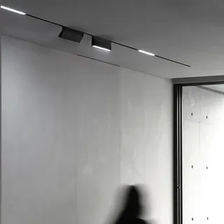 Barcelona LED B·LED BARCELONA LED Lineare LED-Leuchte schwenkbar für Magnetschiene 48 V - 6 W - UGR16 - Schwarz - Warmweiß