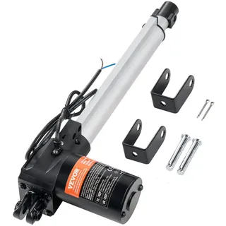 Vevor 6000N Linear Actuator DC 12V Linearantrieb IP44 Elektrischer Linearmotor 250mm Hublänge Geräuschpegel ≤ 50dB Elektrische Türöffner 5 mm/s Fahrgeschwindigkeit Lineartechnik Verstellantrieb