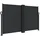 Seitenmarkise Ausziehbar 140 x 600 cm Schwarz Polyester