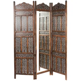 Marrakesch Orient & Mediterran Interior Holz Spiegel Paravent Raumtrenner Orientalisch Elroi