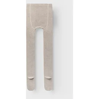 NAME IT Strumpfhose NAME IT "NKNPANTYHOSE RIB 2P", Mädchen, Gr. 98 (104), beige (pure cashmere), Obermaterial: 80% Baumwolle, 17% Nylon, 3% Elasthan, uni, Strumpfhosen Strumpfhose