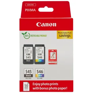 Canon PG-545 schwarz + CL-546 CMY 8287B008