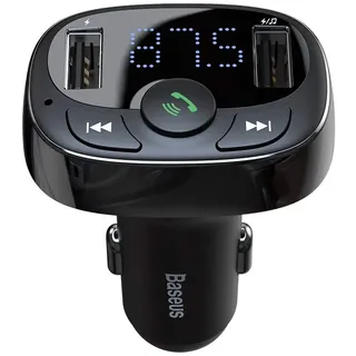 Baseus FM-Transmitter T-Typ Bluetooth 2xUSB microSD (Black)
