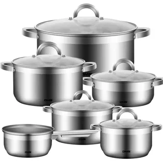 DMS Topf-Set 11-tlg. Kochtopf + Stielkasserolle