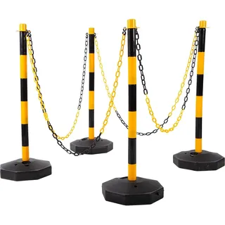 KS Tools Absperrpfosten-Satz mit Kette, 13-tlg.