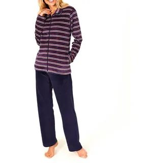 Normann Relaxanzug Damen Hausanzug Homewear Nicky Velvet - 57669 blau 36/38