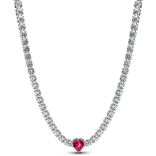 Pandora Strahlenkranz Herz Choker Silber/Kristall
