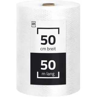 Luftpolsterfolie 50cm x 50m 1 Rolle Noppenfolie Polsterfolie Blasenfolie Knallfolie - Stärke 50my - Verpackungsfolie
