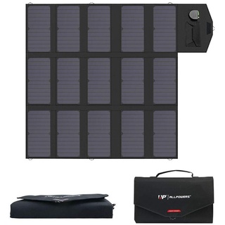 Allpowers 100W Faltbares Solarpanel Solar ladegerät Solarmodul für Tragbare Powerstation mit 2 x USB Anschluss Outdoor Solargenerator für Reisen, Camping und Garten