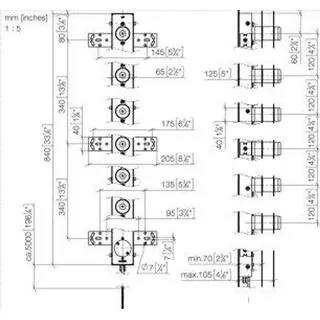 Dornbracht Wandeinbaukasten Handtuchwärmer 6-fach 3531397090