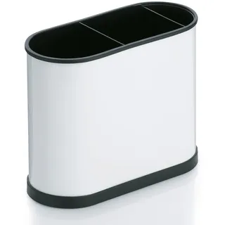 Kela 11659 Besteck-Abtropfkorb, 3 Fächer, Metall, weiß,