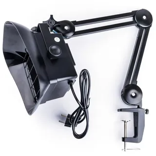 ZHONGDI ZD-153A Lötrauchabsaugung mit Klemmhalterung, Aktivkohlefilter, 3-Achsen-Gelenkarm, 23W