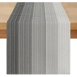 Grau Outdoor Frühling Sommer 40 x 100  Läufer Modern Vintage Leinenoptik Abwasch