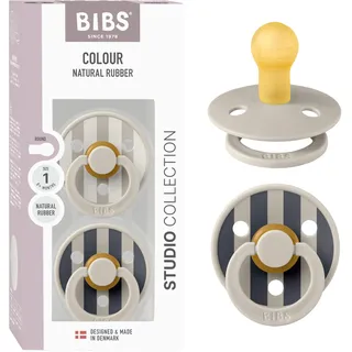 Bibs Schnuller Studio Colour 2er Pack - Block Sand Mix - Gr. 0-6 M