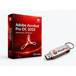 Adobe Acrobat Pro DC 2025 / Vollversion / Windows / Kein Abo + USB-Stick
