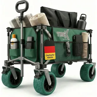 Xonic Bollerwagen Faltbar PU XL Rädern Schwarz