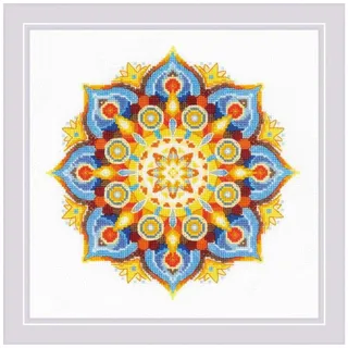Riolis Kreuzstich Set Energie Mandala, Zählmuster, 20x20cm