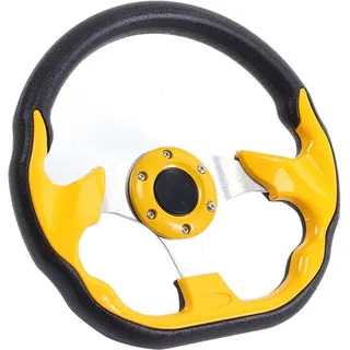 Ej.life - sportlenkrad,Sportlenkrad,Lenkrad-Schnellspanner,320 Mm 12,5 Zoll Auto-Sportlenkrad Mit Hupenknopf Aluminium-PVC-Universalzubehör