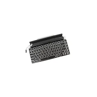 ASHATA Retro Schreibmaschine Tastatur, 83 Tasten Runder Punk-Tastatur, Bluetooth 5.0 Mechanisch Tastatur mit Ständer, Einstellbare Helligkeit, Anschluss Mehrerer Geräte für MAC/PC/Laptop/Tablet/Handy