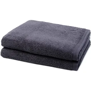 Duschtuch 2 x 80 x 150 cm dark grey