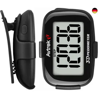 AVTREK Präziser 3D-Schrittzähler Mini-Schrittzähler für Walking oder Laufen im F