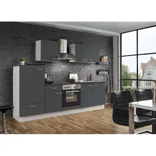 Menke Küchenzeile Classic 270 cm E-Geräte Graphit