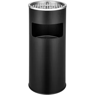 Tectake Standaschenbecher rund 30 l Schwarz