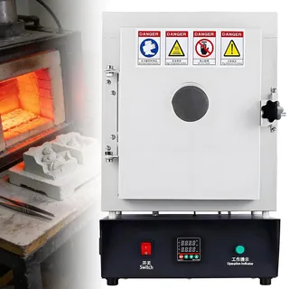 SHENGSHIYU Tisch Brennofen Zuhause,Maximale Temperatur 1150°c,Elektrischer Ofensinterofen für Gipsformsintern,Hochtemperatursintern Von Proben,Formvorwärmung,Glasbrand