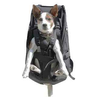Patentierter Premium Leg Free Rucksack zum Tragen von Hunden Hunderucksack Hundetrage Hundetragerucksack für Hunde von 11-18kg mit 4-Träger Targesystem
