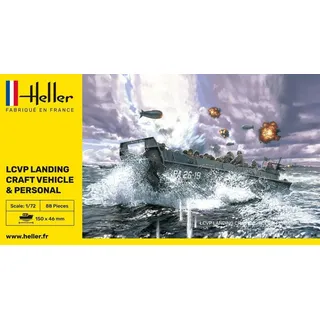 Heller LCVP Landungsboot mit Besatzung 1:72