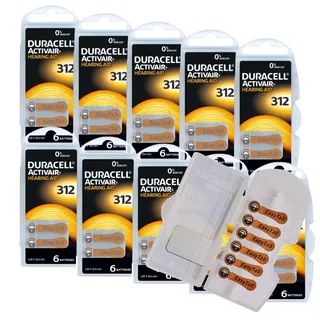 Duracell Activair 312 Hörgerätebatterien ZL3 braun MHD 2028