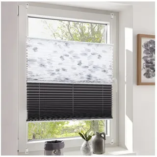 Sekey Doppelplissee Plissee Doppelplissee Day+Night Verdunkelung ohne Bohren Lichtschutz, Schlafzimmer, Wohnzimmer, Küche, Kinderzimmer, Büro oderjeden Ort 60 cm x 130 cm