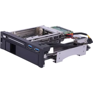 Duale Festplattenschächte, 3,5-Zoll- + 2,5-Zoll-SATA-Festplatten- und SSD-Festplattenbox-Extraktionsbox mit 2 Anschlüssen, USB3.0-Festplatten-Net...