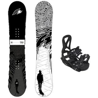 F2 Set Snowboard Junior Black Deck 135cm + Pipe Bindung M