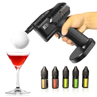 lhmwtwr Hand Smoked Bubble Gun, Cocktail Smoker Kit, Smoke Generator Tool, Smoking Gun, Home Bar, Cocktail Bubble, Smoke Bubble, No Open Flame Required, Multi-Use