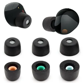 Memory Foam Ear Buds für Sony WF-1000XM5, Ohrstöpsel Ersatz Sony Ear Piece Foam Tips für WF-1000XM5 Fit Charging Case (Matte Oberfläche, 3 Paar, SML)